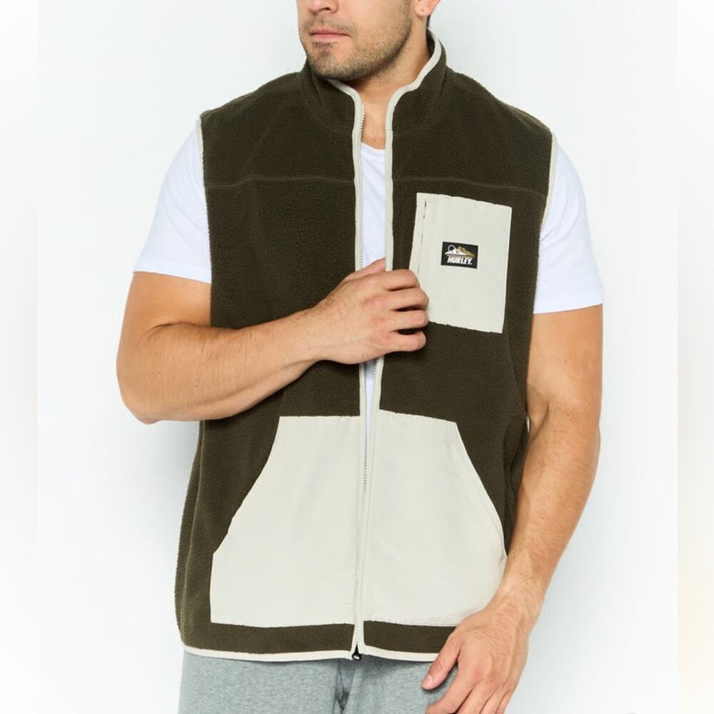 Hurley Mens Midland Burrito Zip Vest Size Medium